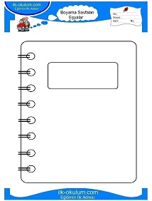 Çocuklar İçin Defter Boyama Sayfaları 